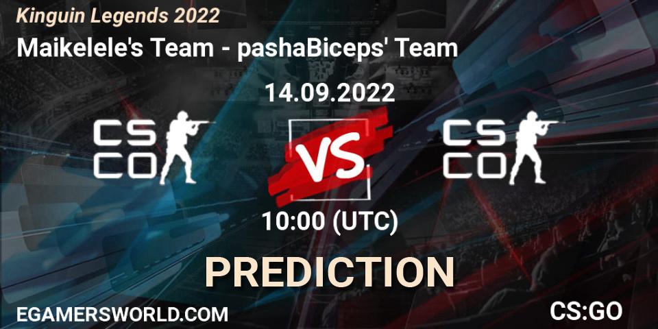 Maikelele's Team - pashaBiceps' Team: ennuste. 14.09.2022 at 10:10, Counter-Strike (CS2), Kinguin Legends 2022