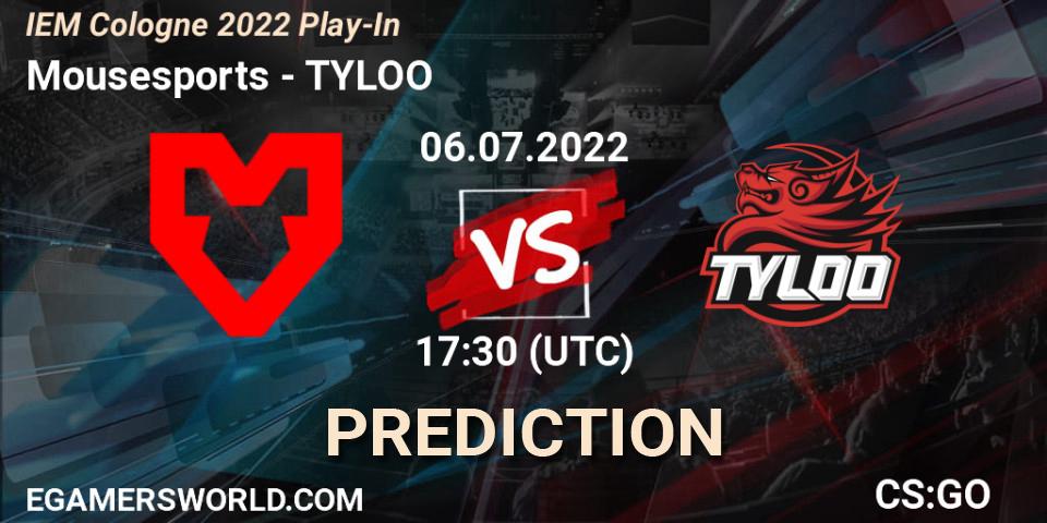 Mousesports - TYLOO: ennuste. 06.07.22, CS2 (CS:GO), IEM Cologne 2022 Play-In