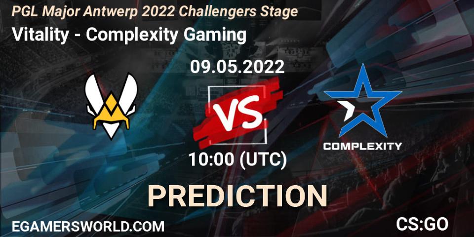 Vitality - Complexity Gaming: ennuste. 09.05.2022 at 10:00, Counter-Strike (CS2), PGL Major Antwerp 2022 Challengers Stage