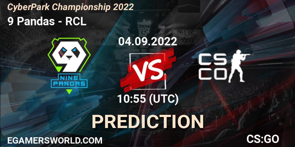 9 Pandas - RCL: ennuste. 03.09.2022 at 17:20, Counter-Strike (CS2), CyberPark Championship 2022