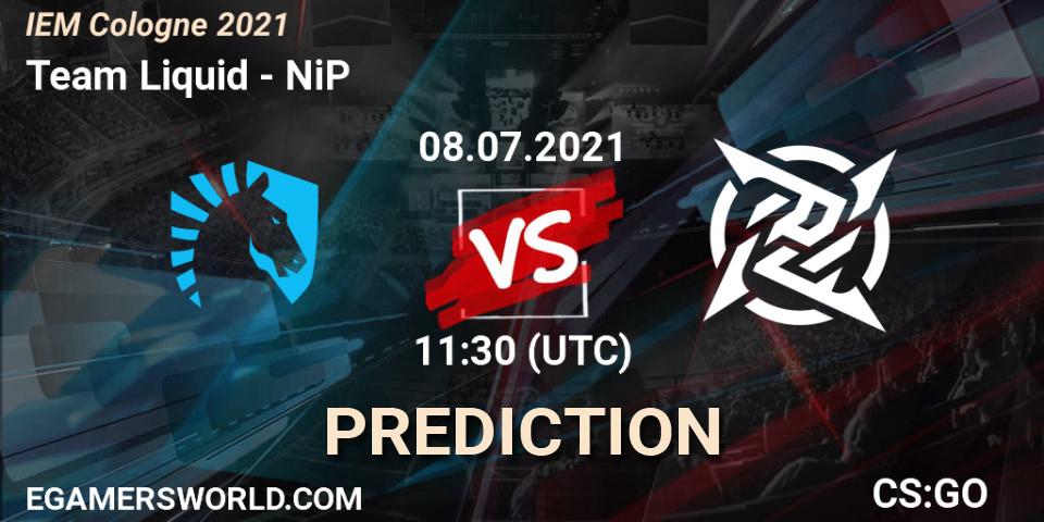 Team Liquid - NiP: ennuste. 08.07.2021 at 11:30, Counter-Strike (CS2), IEM Cologne 2021