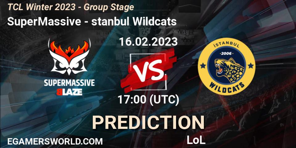 SuperMassive - İstanbul Wildcats: ennuste. 02.03.2023 at 17:00, LoL, TCL Winter 2023 - Group Stage