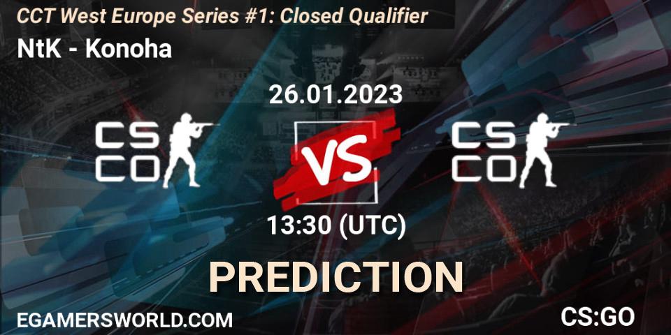 NtK - Konoha: ennuste. 26.01.23, CS2 (CS:GO), CCT West Europe Series #1: Closed Qualifier