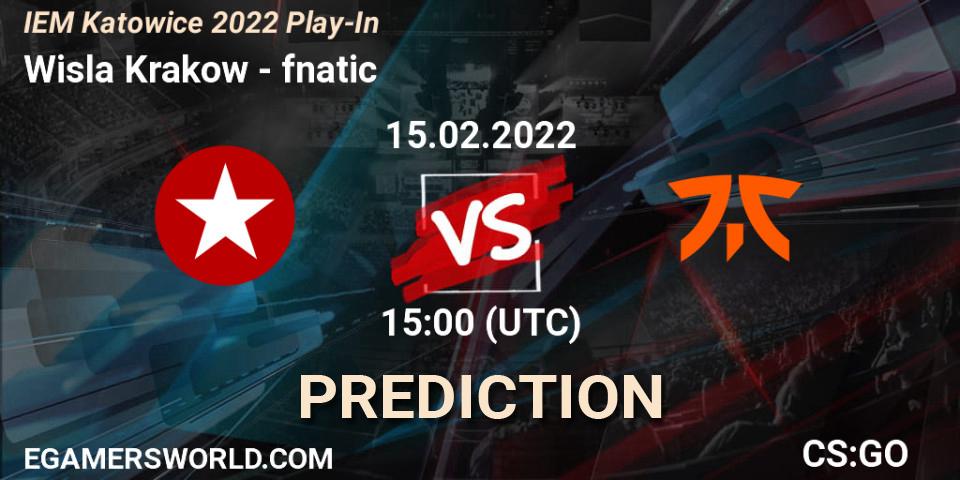 Wisla Krakow - fnatic: ennuste. 15.02.2022 at 15:00, Counter-Strike (CS2), IEM Katowice 2022 Play-In