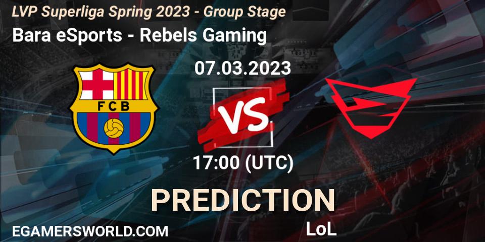 Barça eSports - Rebels Gaming: ennuste. 07.03.2023 at 21:00, LoL, LVP Superliga Spring 2023 - Group Stage