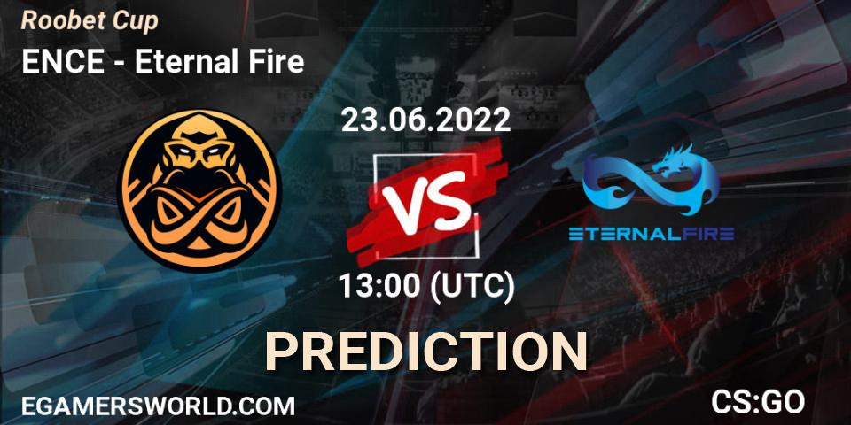 ENCE - Eternal Fire: ennuste. 23.06.2022 at 13:00, Counter-Strike (CS2), Roobet Cup