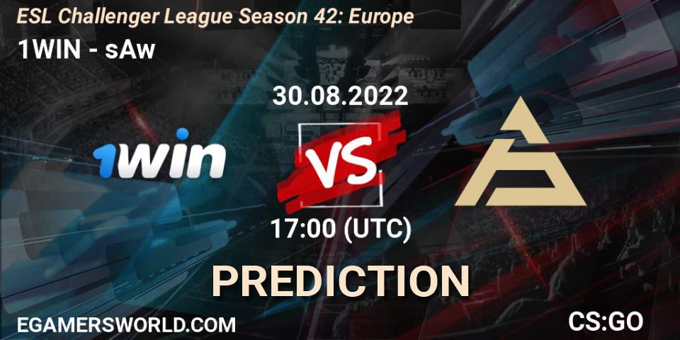 1WIN - sAw: ennuste. 30.08.2022 at 17:00, Counter-Strike (CS2), ESL Challenger League Season 42: Europe