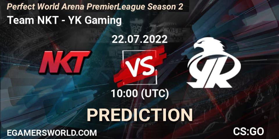 Team NKT - YK Gaming: ennuste. 22.07.2022 at 10:10, Counter-Strike (CS2), Perfect World Arena Premier League Season 2
