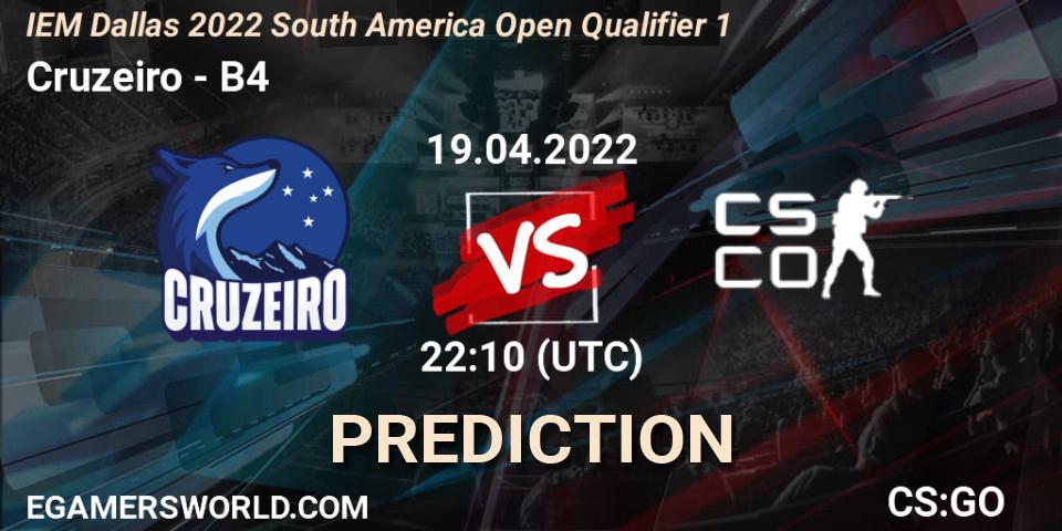 Cruzeiro - B4: ennuste. 19.04.2022 at 22:10, Counter-Strike (CS2), IEM Dallas 2022 South America Open Qualifier 1