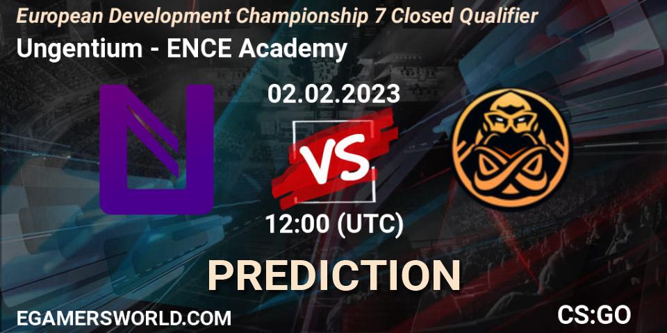 Ungentium - ENCE Academy: ennuste. 02.02.23, CS2 (CS:GO), European Development Championship 7 Closed Qualifier