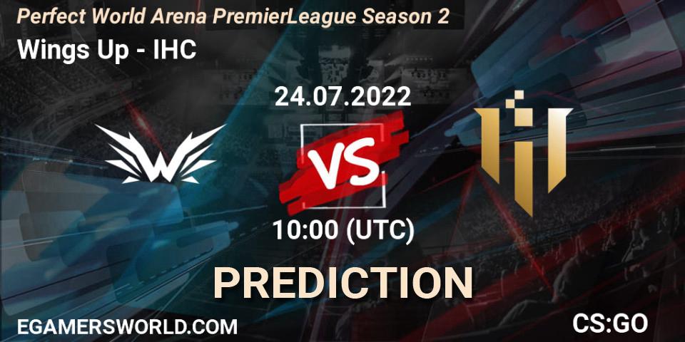 Wings Up - IHC: ennuste. 24.07.2022 at 10:00, Counter-Strike (CS2), Perfect World Arena Premier League Season 2