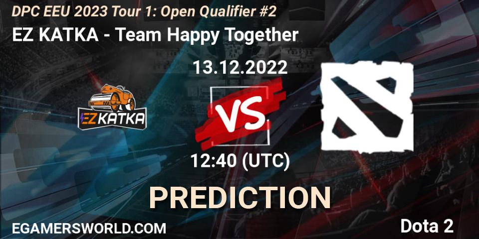 EZ KATKA - Team Happy Together: ennuste. 13.12.2022 at 12:40, Dota 2, DPC EEU 2023 Tour 1: Open Qualifier #2