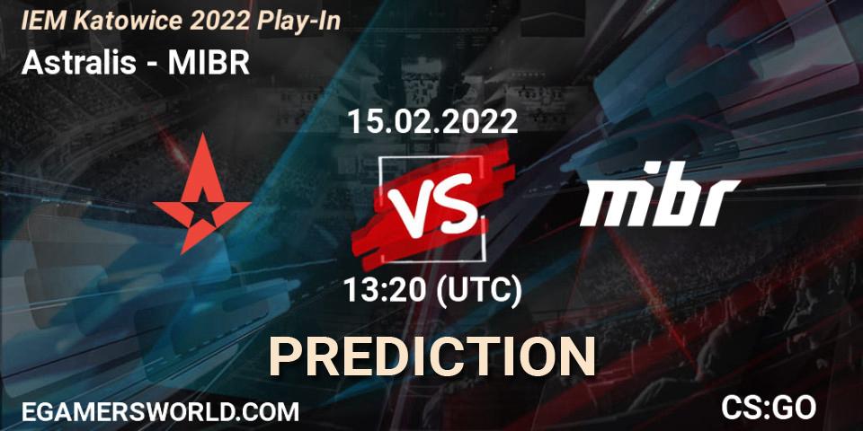 Astralis - MIBR: ennuste. 15.02.2022 at 12:50, Counter-Strike (CS2), IEM Katowice 2022 Play-In