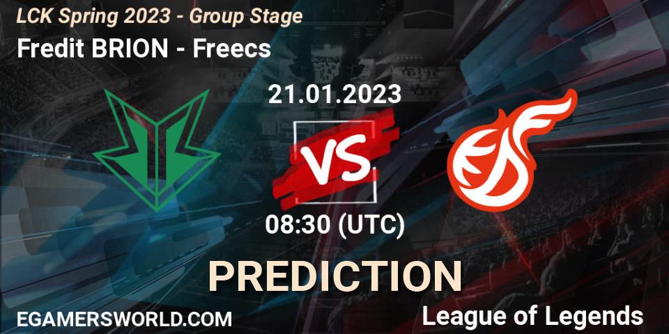 Fredit BRION - Freecs: ennuste. 21.01.2023 at 08:35, LoL, LCK Spring 2023 - Group Stage