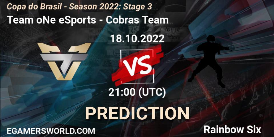 Team oNe eSports - Cobras Team: ennuste. 18.10.2022 at 21:00, Rainbow Six, Copa do Brasil - Season 2022: Stage 3