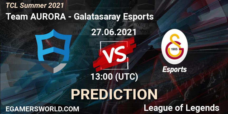 Team AURORA - Galatasaray Esports: ennuste. 27.06.2021 at 13:00, LoL, TCL Summer 2021