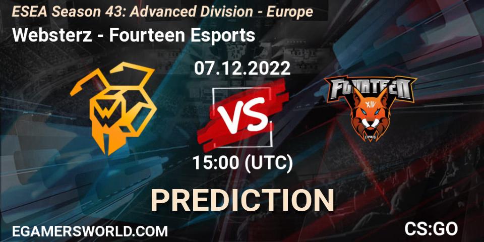 Websterz - Fourteen Esports: ennuste. 07.12.22, CS2 (CS:GO), ESEA Season 43: Advanced Division - Europe