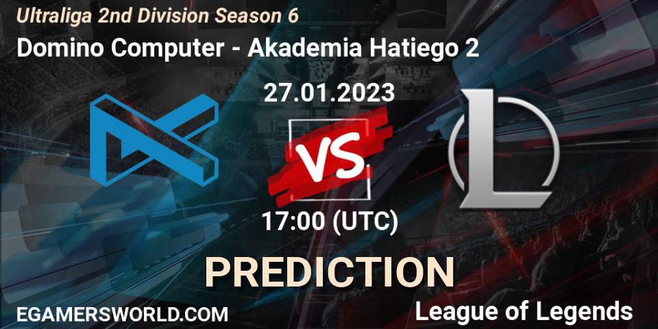 Domino Computer - Akademia Hatiego 2: ennuste. 27.01.2023 at 17:00, LoL, Ultraliga 2nd Division Season 6