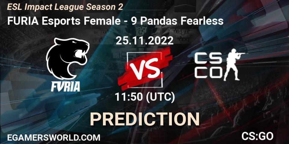 FURIA Esports Female - NOFEAR5: ennuste. 25.11.2022 at 11:50, Counter-Strike (CS2), ESL Impact League Season 2