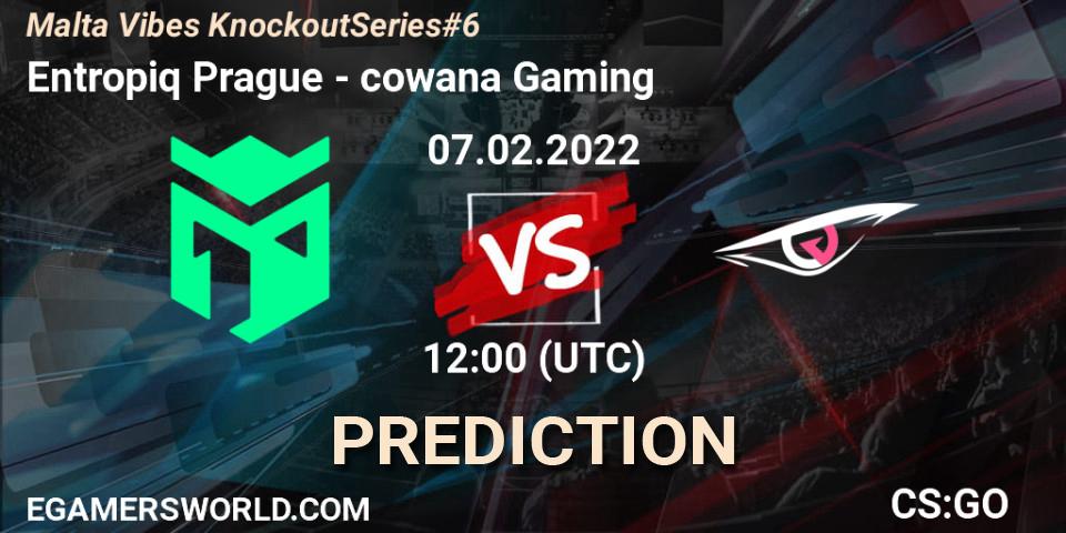 Entropiq Prague - cowana Gaming: ennuste. 07.02.2022 at 12:00, Counter-Strike (CS2), Malta Vibes Knockout Series #6
