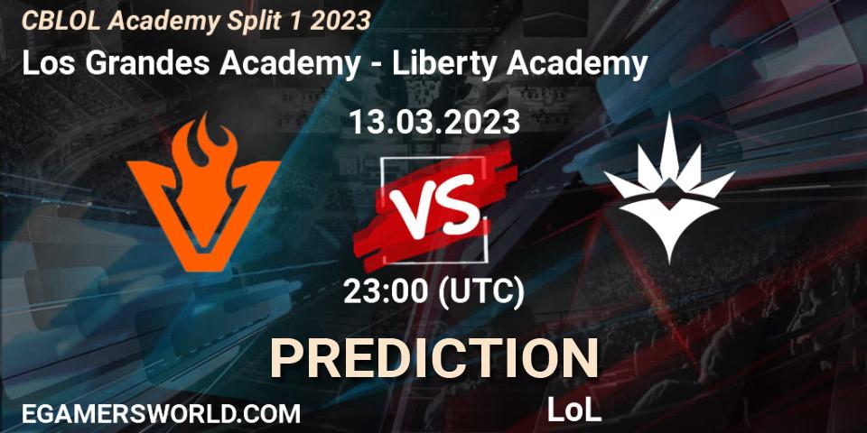 Los Grandes Academy - Liberty Academy: ennuste. 13.03.2023 at 23:00, LoL, CBLOL Academy Split 1 2023