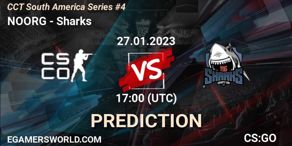 NOORG - Sharks: ennuste. 27.01.2023 at 17:50, Counter-Strike (CS2), CCT South America Series #4