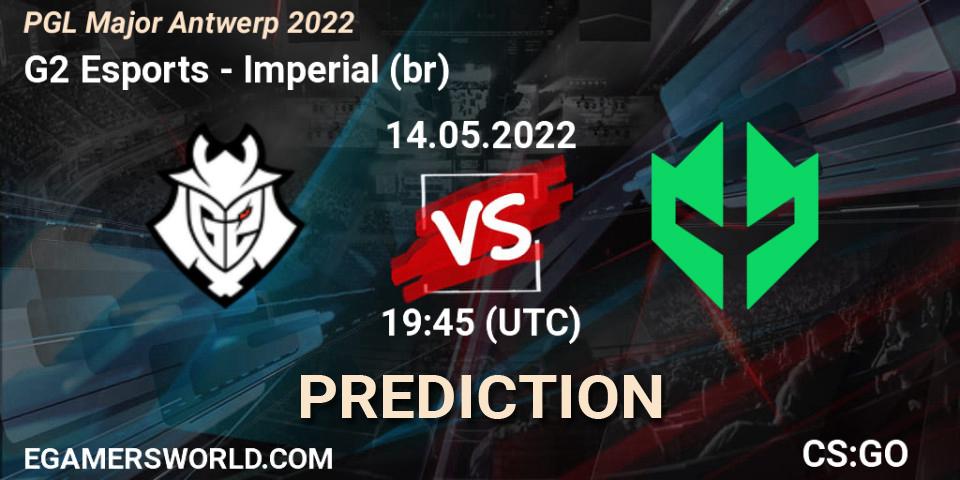 G2 Esports - Imperial (br): ennuste. 14.05.2022 at 19:10, Counter-Strike (CS2), PGL Major Antwerp 2022