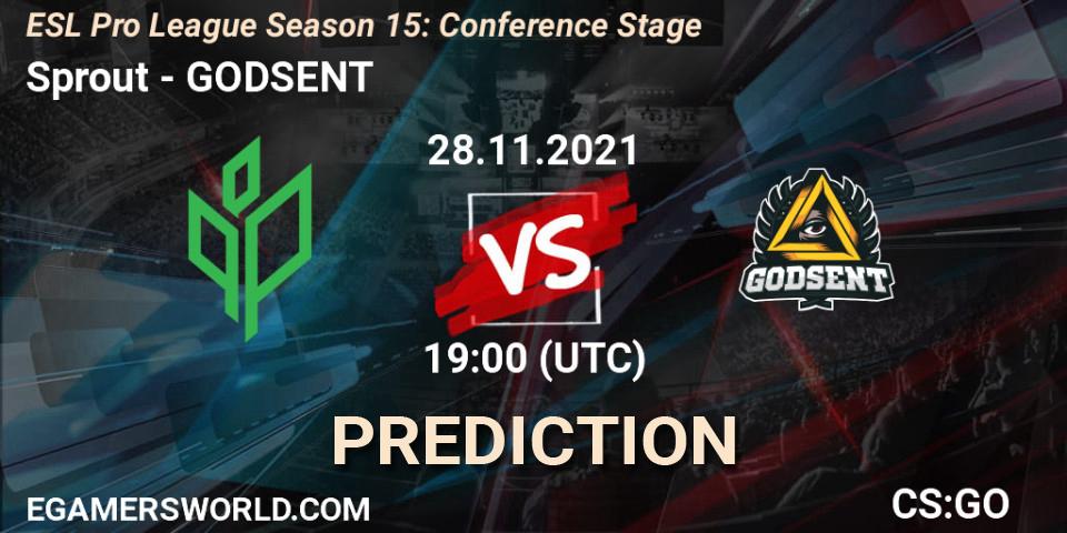 Sprout - GODSENT: ennuste. 28.11.2021 at 19:00, Counter-Strike (CS2), ESL Pro League Season 15: Conference Stage
