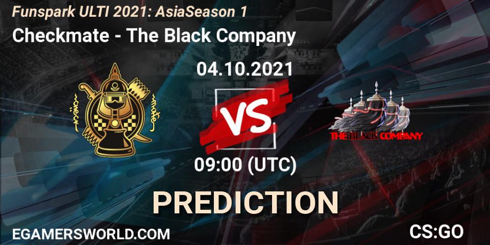 Checkmate - The Black Company: ennuste. 12.10.2021 at 09:00, Counter-Strike (CS2), Funspark ULTI 2021: Asia Season 1