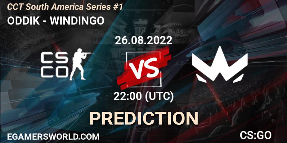 ODDIK - WINDINGO: ennuste. 27.08.2022 at 11:00, Counter-Strike (CS2), CCT South America Series #1