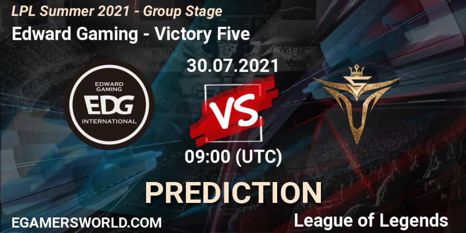 Edward Gaming - Victory Five: ennuste. 30.07.21, LoL, LPL Summer 2021 - Group Stage