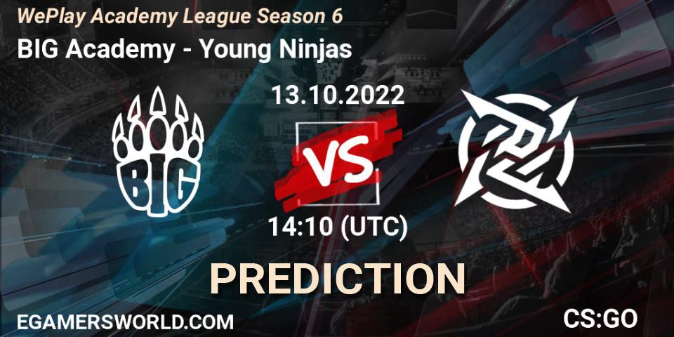 BIG Academy - Young Ninjas: ennuste. 13.10.22, CS2 (CS:GO), WePlay Academy League Season 6