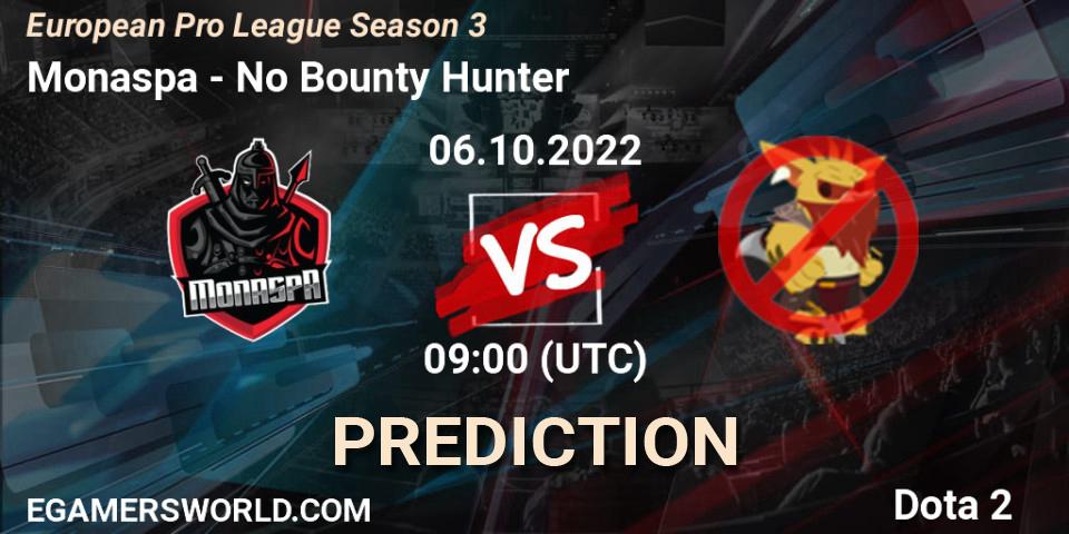 Monaspa - No Bounty Hunter: ennuste. 06.10.2022 at 09:07, Dota 2, European Pro League Season 3 