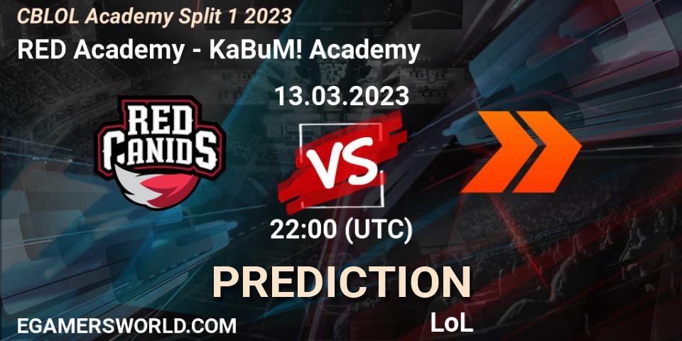 RED Academy - KaBuM! Academy: ennuste. 13.03.2023 at 22:00, LoL, CBLOL Academy Split 1 2023