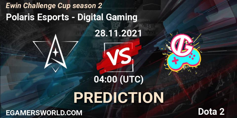 Polaris Esports - Digital Gaming: ennuste. 28.11.2021 at 04:12, Dota 2, Ewin Challenge Cup season 2