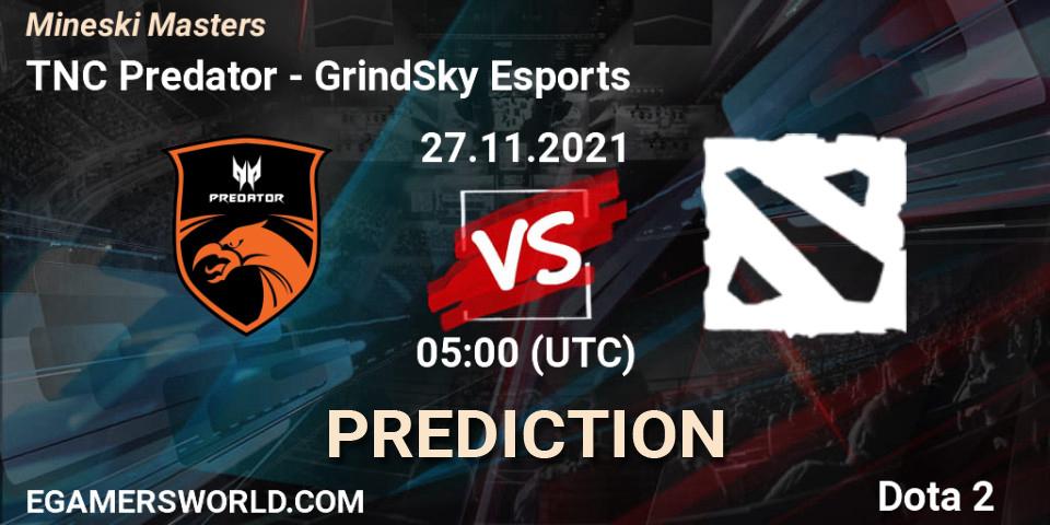 TNC Predator - GrindSky Esports: ennuste. 27.11.2021 at 07:43, Dota 2, Mineski Masters