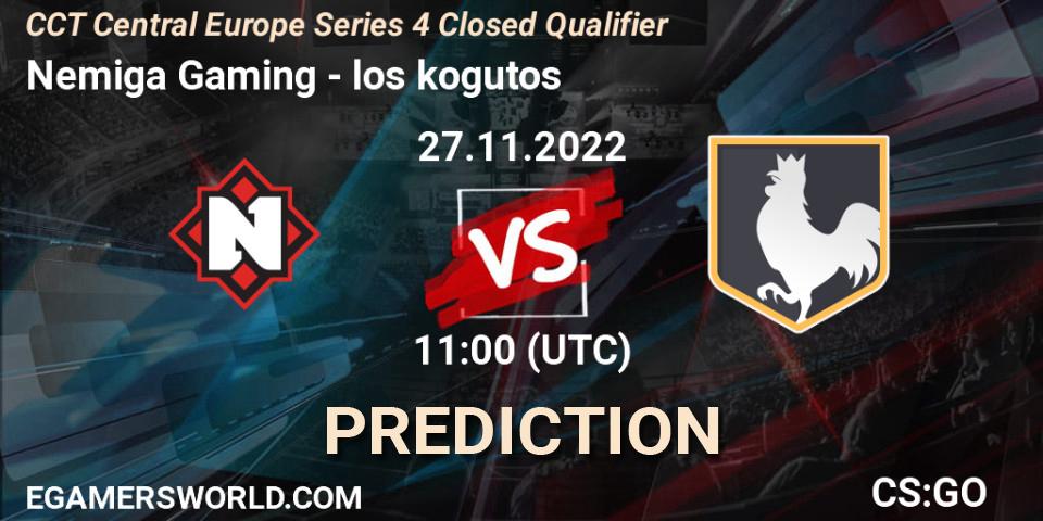 Nemiga Gaming - los kogutos: ennuste. 27.11.22, CS2 (CS:GO), CCT Central Europe Series 4 Closed Qualifier