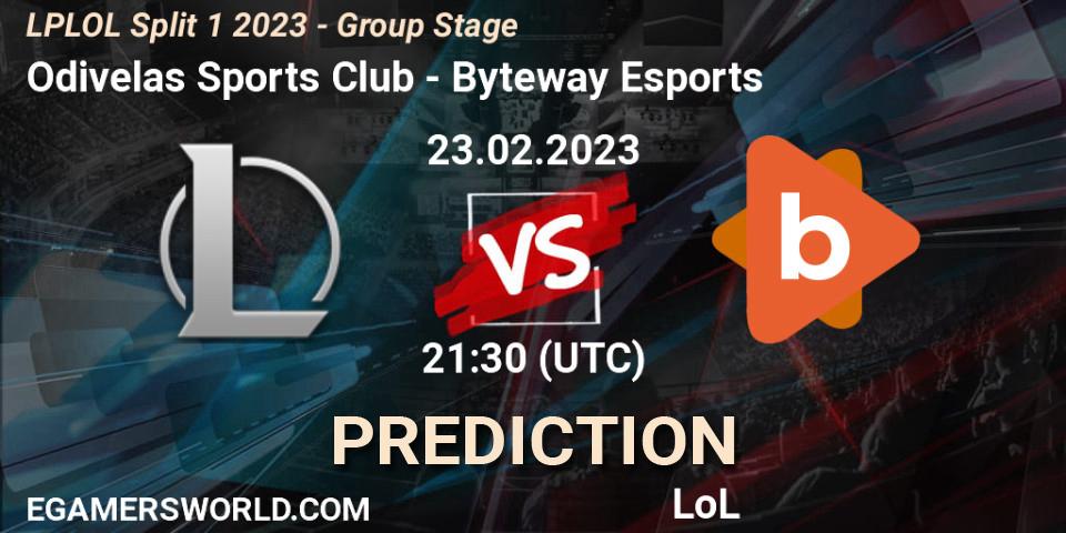 Odivelas Sports Club - Byteway Esports: ennuste. 23.02.23, LoL, LPLOL Split 1 2023 - Group Stage