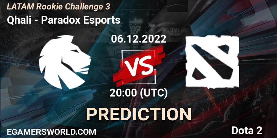 Qhali - Paradox Esports: ennuste. 06.12.22, Dota 2, LATAM Rookie Challenge 3