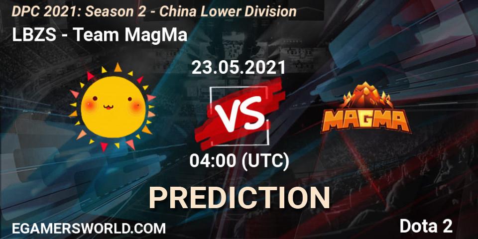 LBZS - Team MagMa: ennuste. 23.05.2021 at 03:56, Dota 2, DPC 2021: Season 2 - China Lower Division