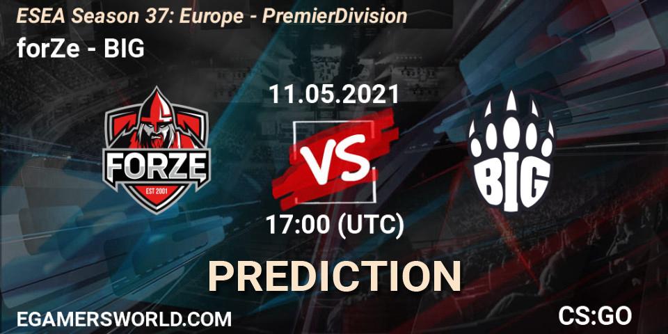 forZe - BIG: ennuste. 03.06.2021 at 17:00, Counter-Strike (CS2), ESEA Season 37: Europe - Premier Division