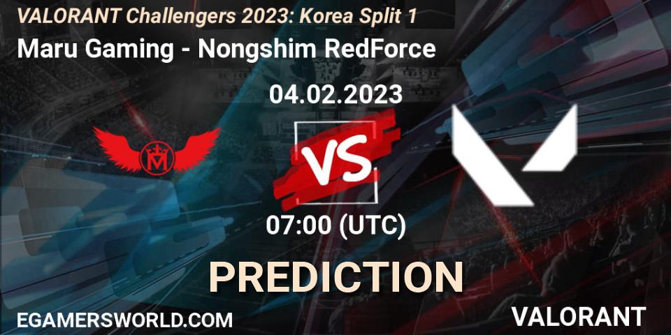 Maru Gaming - Nongshim RedForce: ennuste. 04.02.23, VALORANT, VALORANT Challengers 2023: Korea Split 1