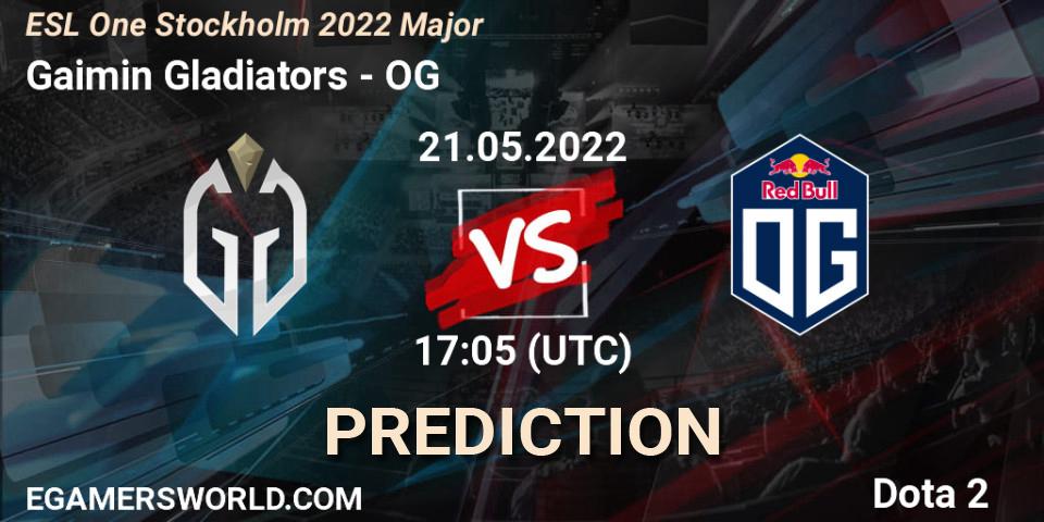 Gaimin Gladiators - OG: ennuste. 21.05.2022 at 17:44, Dota 2, ESL One Stockholm 2022 Major