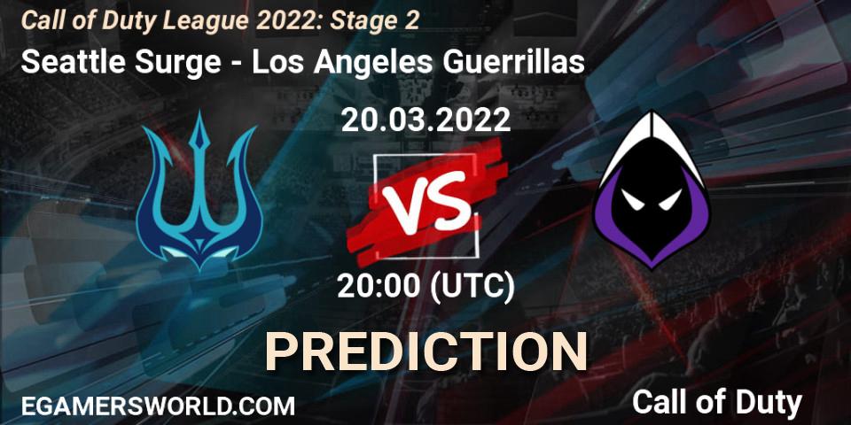 Seattle Surge - Los Angeles Guerrillas: ennuste. 20.03.22, Call of Duty, Call of Duty League 2022: Stage 2