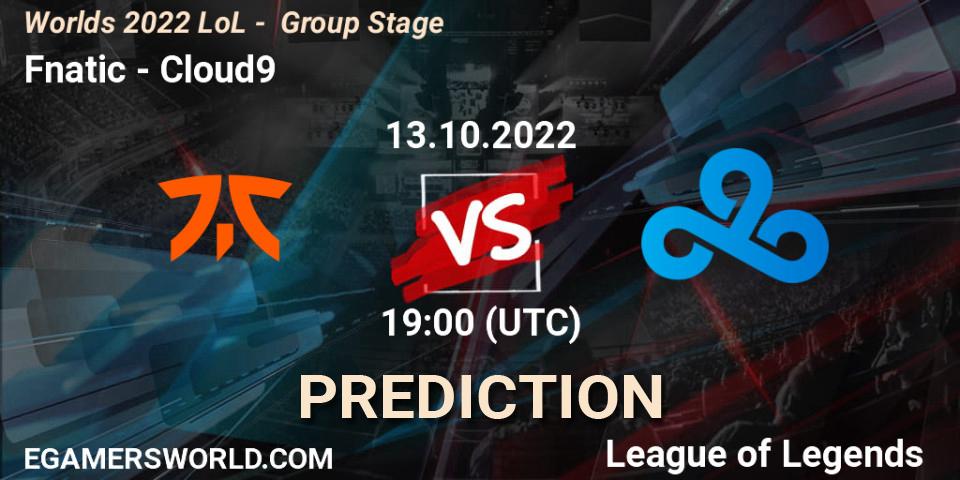 Fnatic - Cloud9: ennuste. 13.10.22, LoL, Worlds 2022 LoL - Group Stage