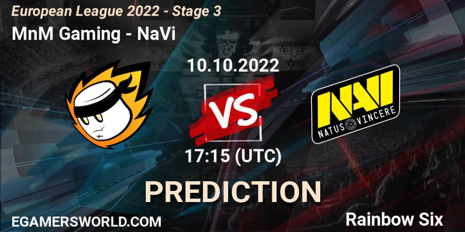 MnM Gaming - NaVi: ennuste. 10.10.22, Rainbow Six, European League 2022 - Stage 3