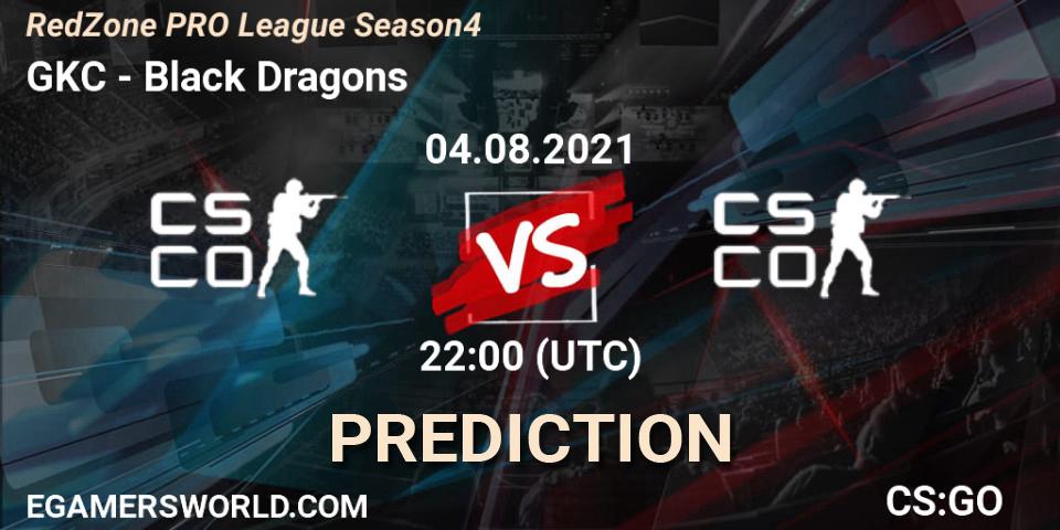 GKC - Black Dragons: ennuste. 06.08.2021 at 20:00, Counter-Strike (CS2), RedZone PRO League Season 4