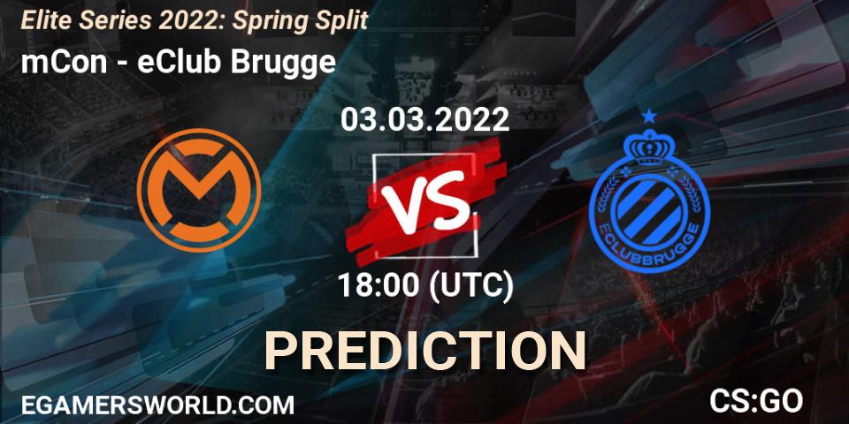 mCon - eClub Brugge: ennuste. 03.03.2022 at 17:00, Counter-Strike (CS2), Elite Series 2022: Spring Split