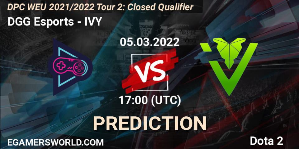 DGG Esports - IVY: ennuste. 05.03.2022 at 17:00, Dota 2, DPC WEU 2021/2022 Tour 2: Closed Qualifier