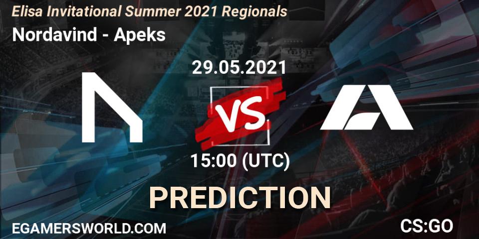 Nordavind - Apeks: ennuste. 29.05.2021 at 15:00, Counter-Strike (CS2), Elisa Invitational Summer 2021 Regionals